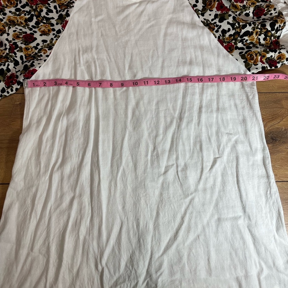 Umgee Print Flare Sleeve Linen Top With Raw Detail - image 7